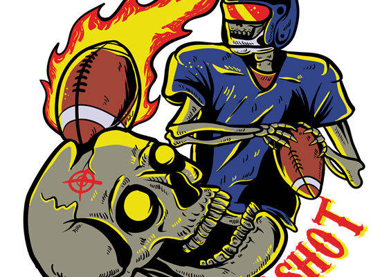 骷髅足球运动员图案：服装印花裁片设计灵感