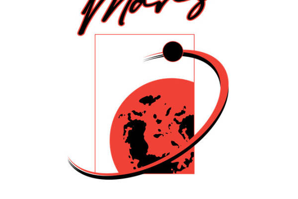 火星主题裁片印花：独特纹理与风格的服装印花素材