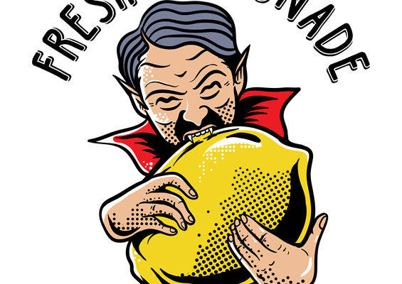 复古柠檬图案裁片印花，打造个性服装