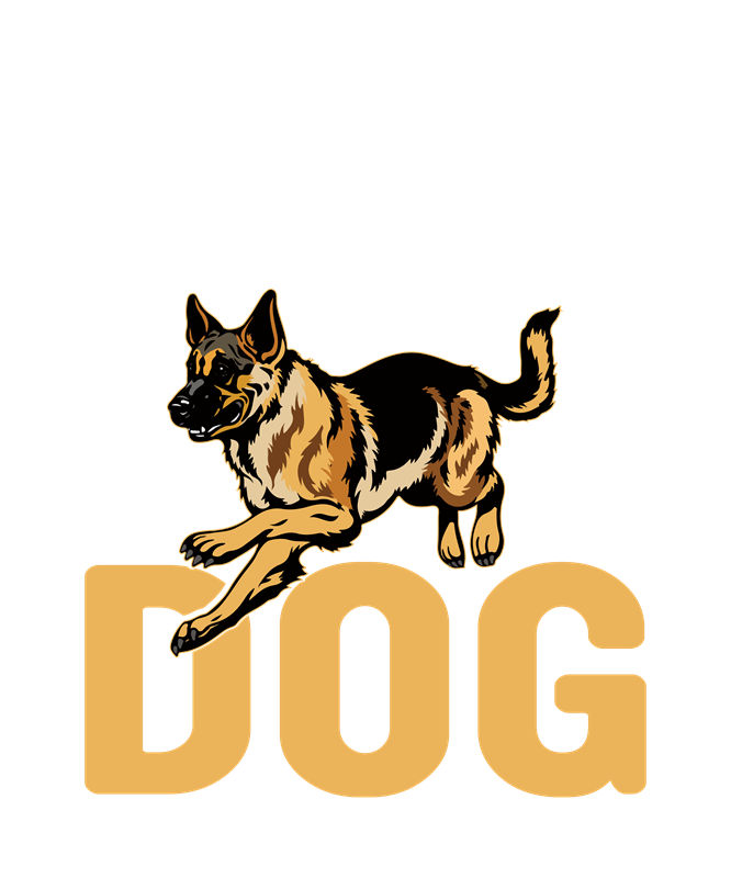 德国牧羊犬图案裁片印花，时尚百搭服装印花素材
