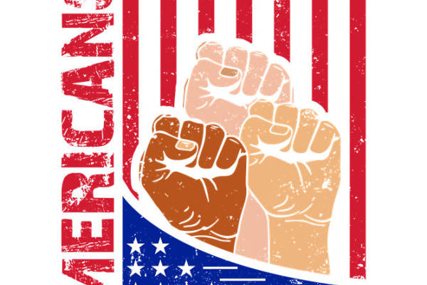 美国团结力量服装印花图案裁片