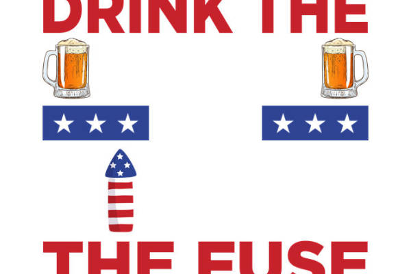 美国国旗主题裁片印花，适合夏季服装设计