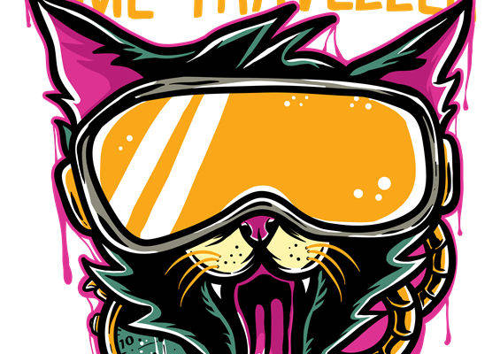 时尚猫咪图案裁片印花,为你的服装增添趣味