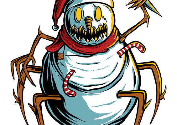 万圣节恐怖雪人裁片印花，打造独特服装设计