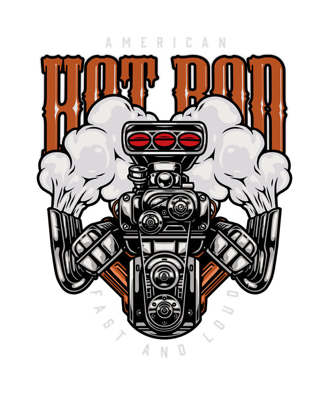 复古摩托车引擎印花：打造个性服装