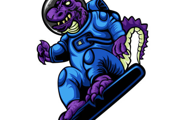 外星人宇航员裁片印花:独特设计的服装印花素材