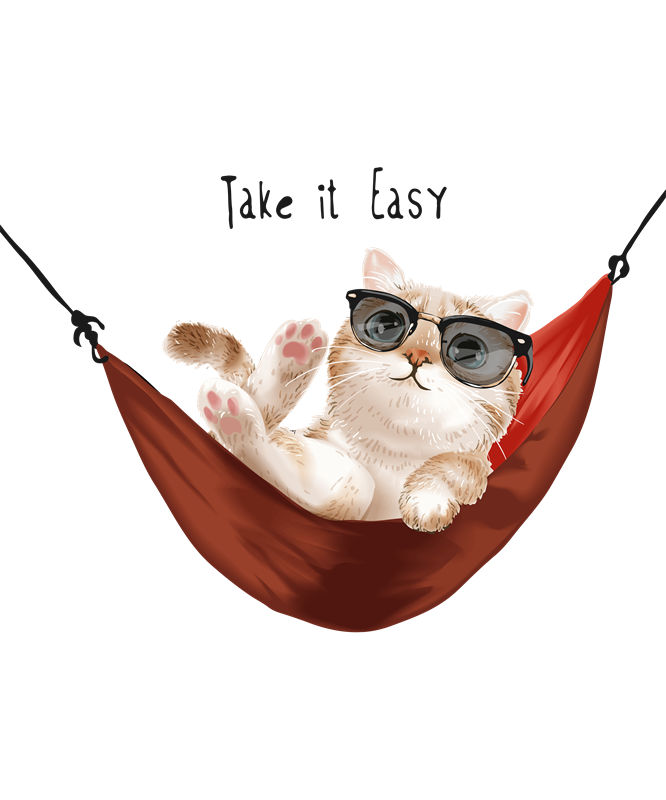 轻松惬意的猫咪印花，为您的服装增添一抹趣味