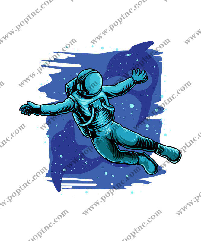 宇航员太空漫步印花图案,打造独特时尚服装