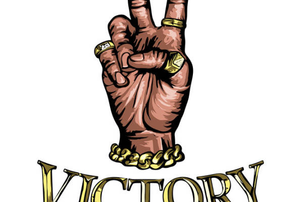 胜利手势服装印花图案，彰显个性与力量