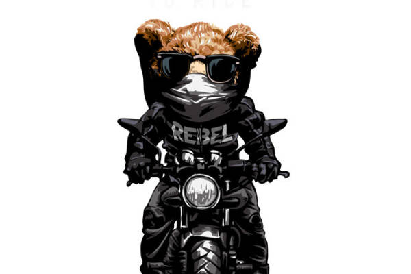 酷熊骑手：个性裁片印花服装设计灵感