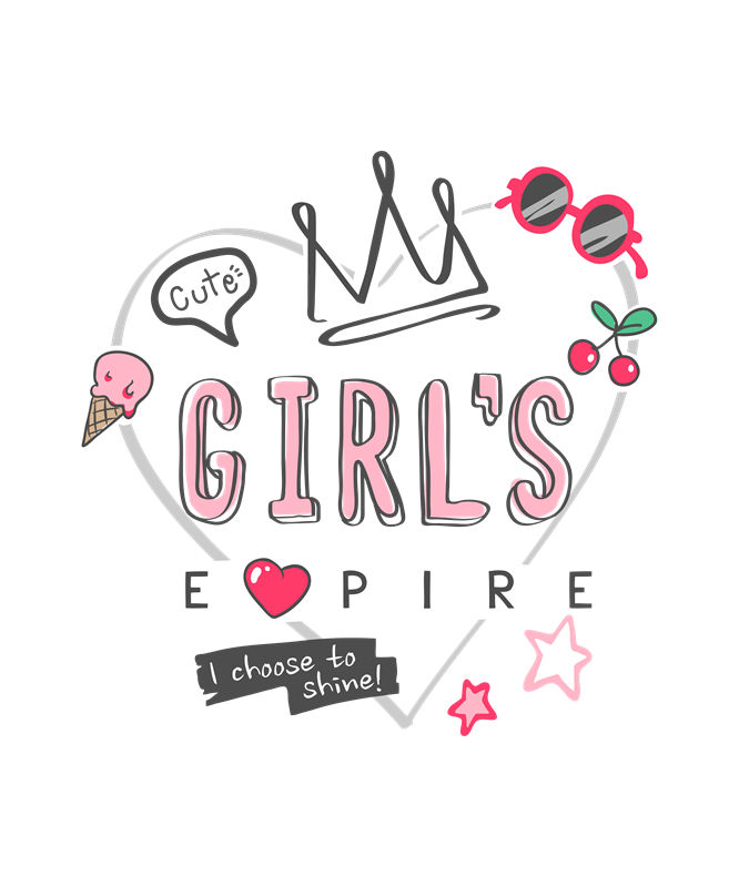 甜美女孩印花图案：服装印花裁片设计灵感