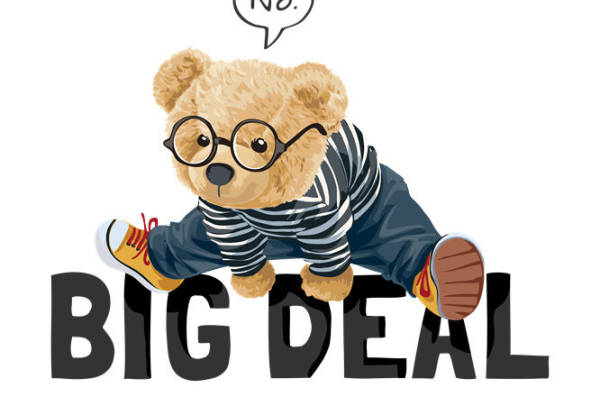 萌趣熊仔印花图案,打造个性服装