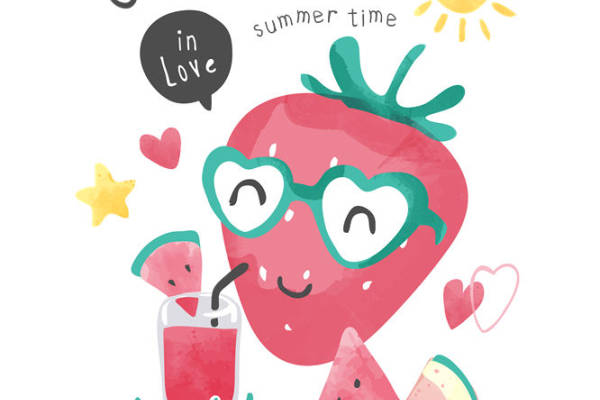 夏日水果印花裁片：清新可爱，适合多种服装设计