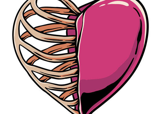 心形纹理裁片印花，浪漫风格服装印花素材