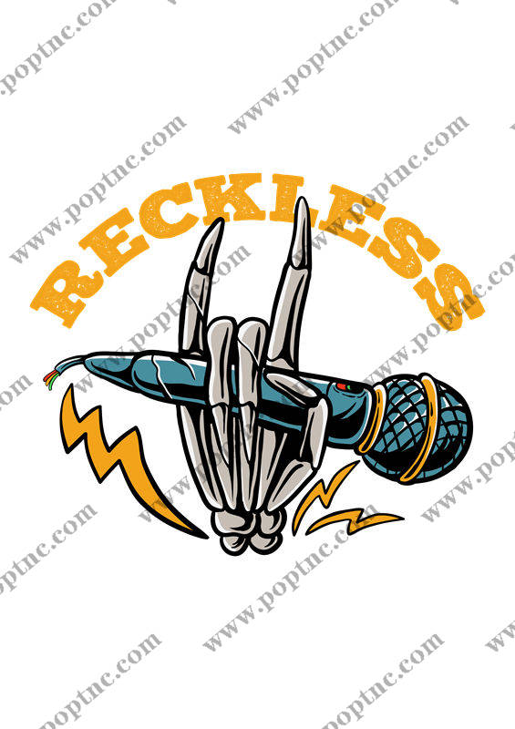 摇滚风裁片印花图案,打造个性服装