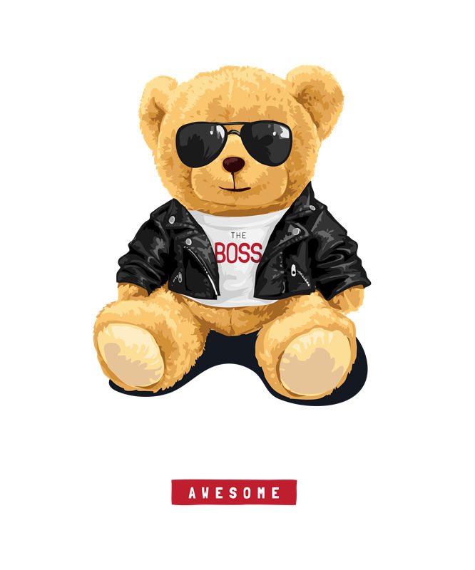 酷炫熊印花裁片：时尚服装印花新选择