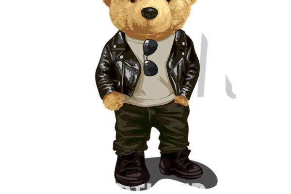 时尚熊头裁片印花：打造个性服装的完美搭配