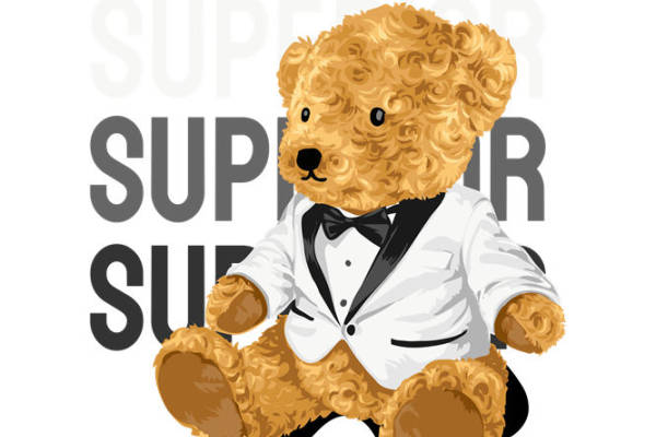 高雅熊装印花图案：打造优雅服装设计