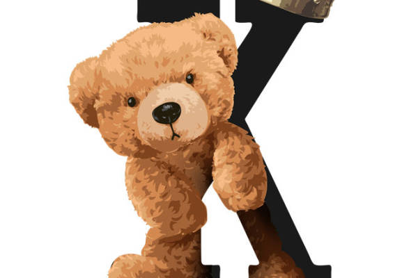 可爱小熊皇冠印花,打造个性服装裁片