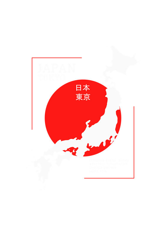 东京日出：日本东京特色服装印花图案