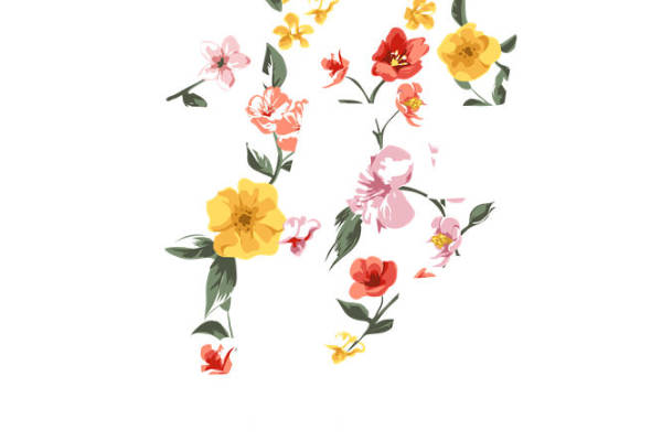 自然风花型裁片印花设计，打造独特服装