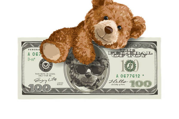 可爱泰迪熊图案裁片印花，打造个性服装