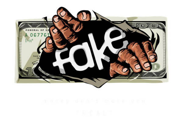 裁片印花：复古风格假钞图案服装印花