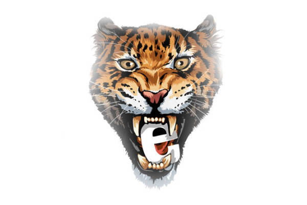 老虎头像印花图案：服装印花裁片设计灵感