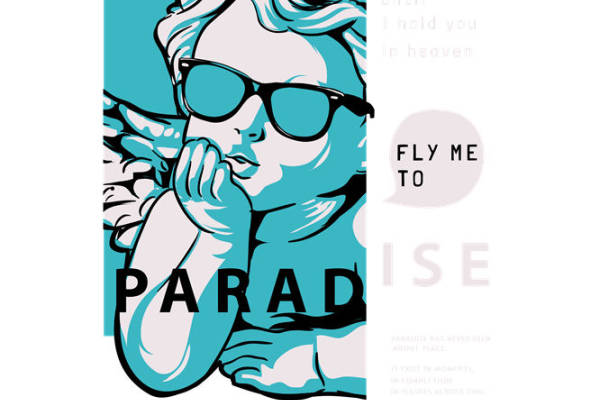 复古风裁片印花图案，打造个性服装