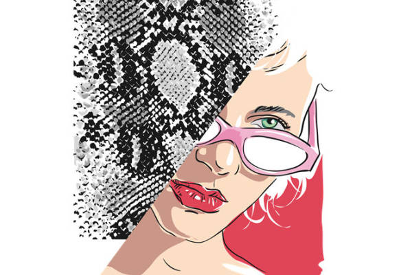 复古蛇皮纹理服装印花素材