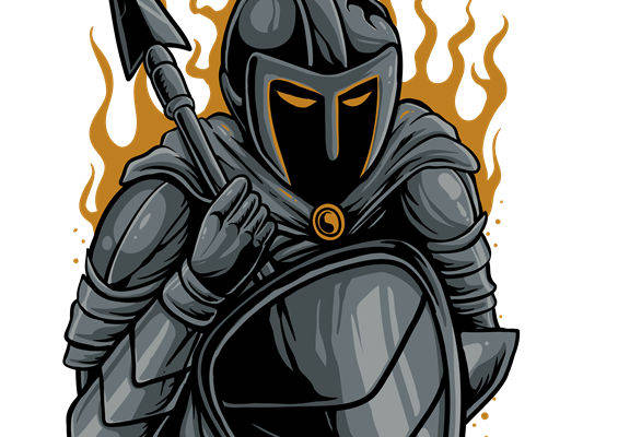 中世纪骑士盔甲裁片印花：酷炫图案打造个性服装