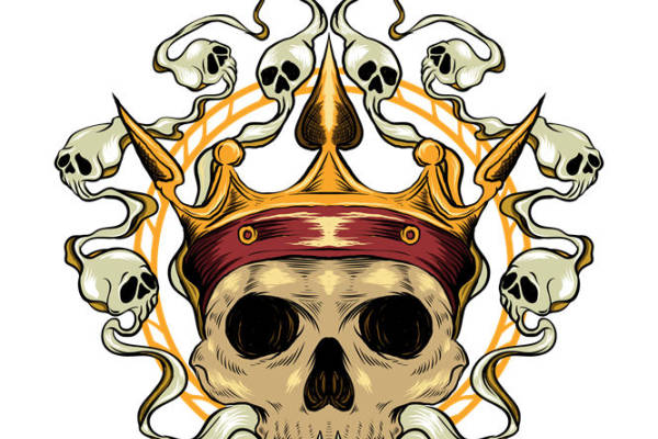 骷髅王冠纹样：服装印花裁片设计灵感