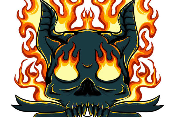 火焰骷髅头裁片印花，点燃你的服装灵感