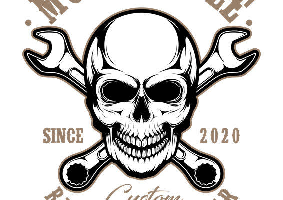 复古摩托车图案裁片印花，打造个性服装