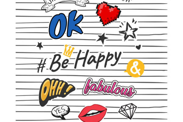 时尚潮流服装印花素材:炫酷纹理与可爱图案完美结合