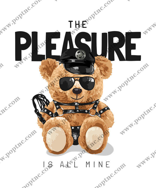 可爱熊警官服装印花图案,轻松打造个性潮流