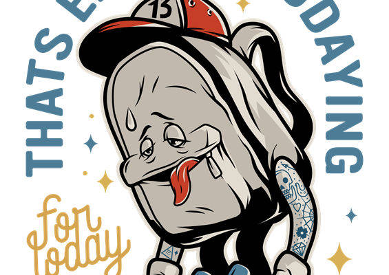 个性潮流服装印花裁片：卡通小狗图案