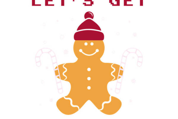 圣诞姜饼人服装印花裁片：节日氛围与时尚结合