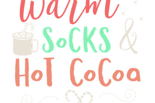 温暖圣诞袜子图案服装印花裁片