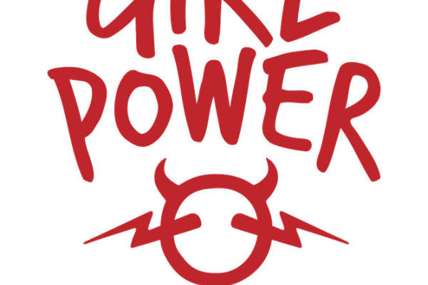 裁片印花：红色女权符号服装印花