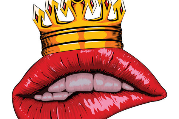 华丽皇冠与红唇印花：打造女王气场的服装印花