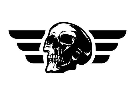 酷炫翅膀骷髅图案，打造个性服装印花