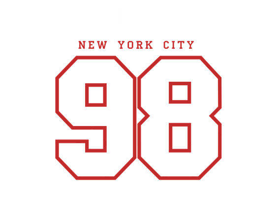 复古98纽约城市图案服装印花裁片