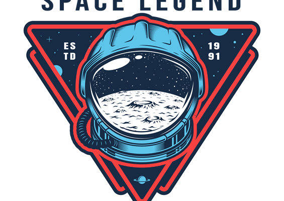 复古太空探索主题裁片印花,打造独特服装设计