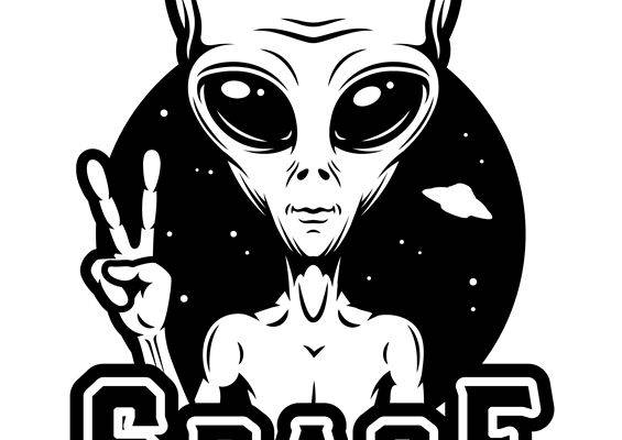 外星人和平手势裁片印花，打造个性服装