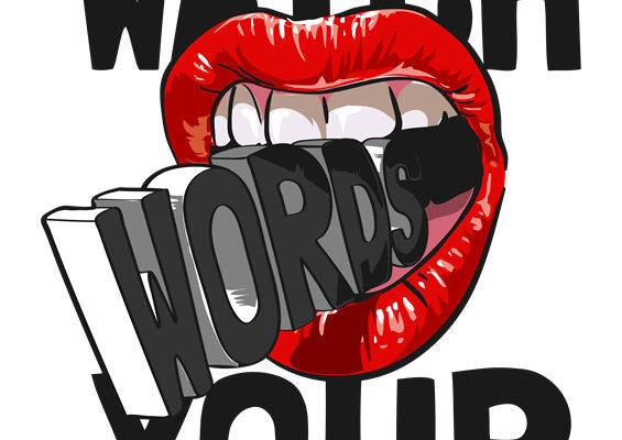 裁片印花：红色嘴唇咬字创意服装印花