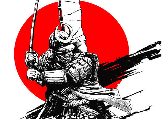 传统武士纹样裁片印花，打造个性服装