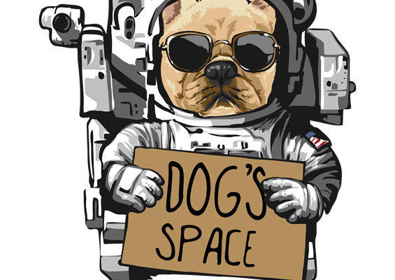 酷炫宇航员狗印花，打造个性时尚服装