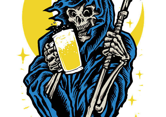 死亡之神啤酒印花：服装印花裁片设计灵感