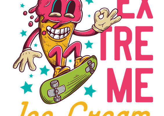 酷炫滑板冰淇淋：服装印花裁片设计灵感